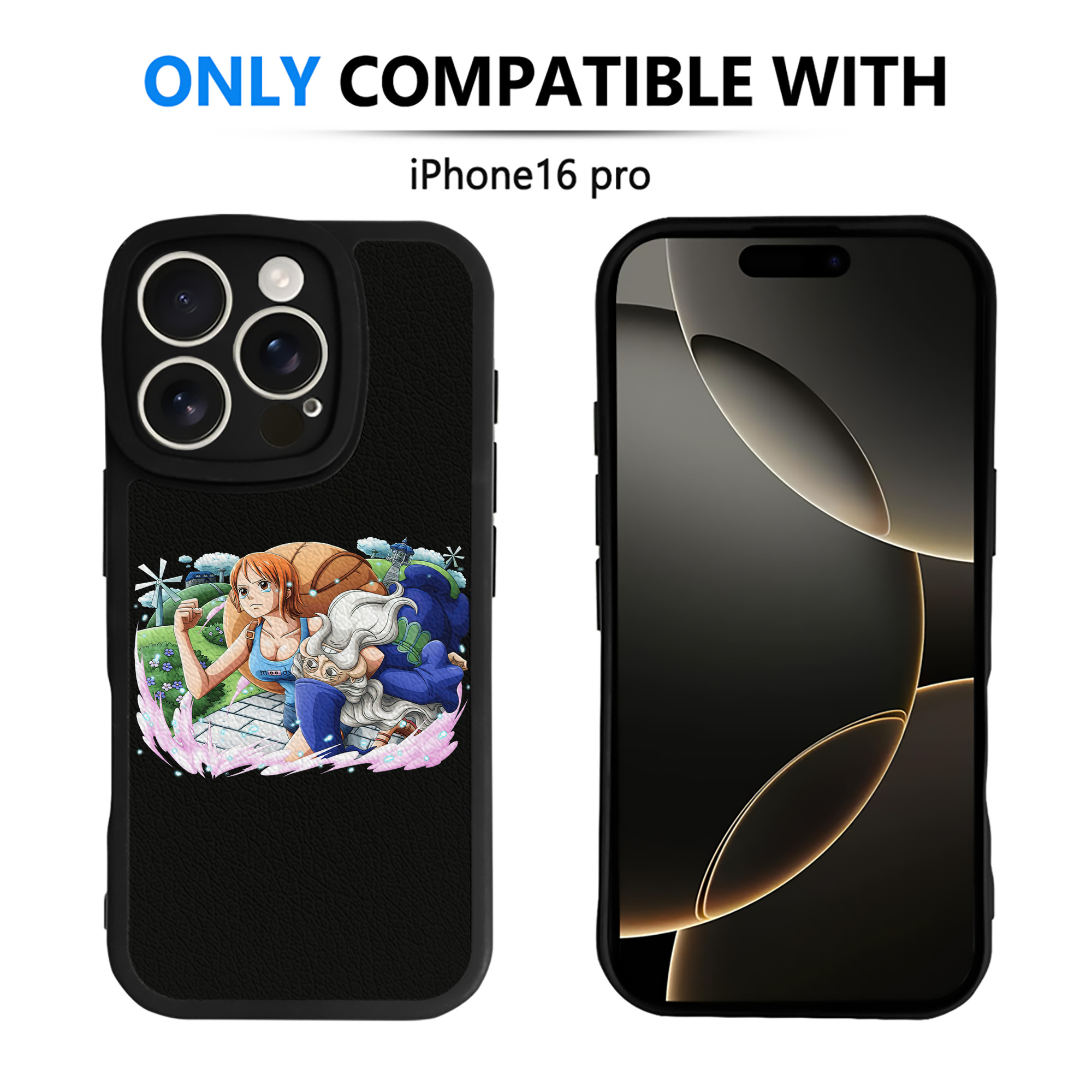 （画像用） ワンピース ナミ ONE PIECE Nami 【iPhone 16シリーズ対応】シリコンスマホケース（レザー調） 材質：シリコン
